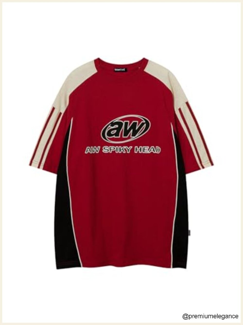 Oversized Vintage 90s Contrast Color Graphic Tee Streetwear Racing Speedway Top